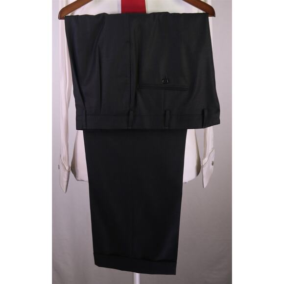 Jos A Bank Signature Gold Solid Charcoal Gray 2-Btn Wool Suit 44L - Picture 9 of 9